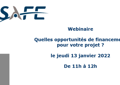 Webinaire Quelles opportunités de financement pour votre projet ?