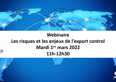 Webinaire – Les risques et les enjeux de l’export control