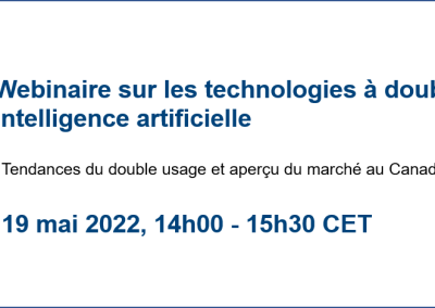 Webinaire sur les technologies à double usage : Intelligence artificielle
