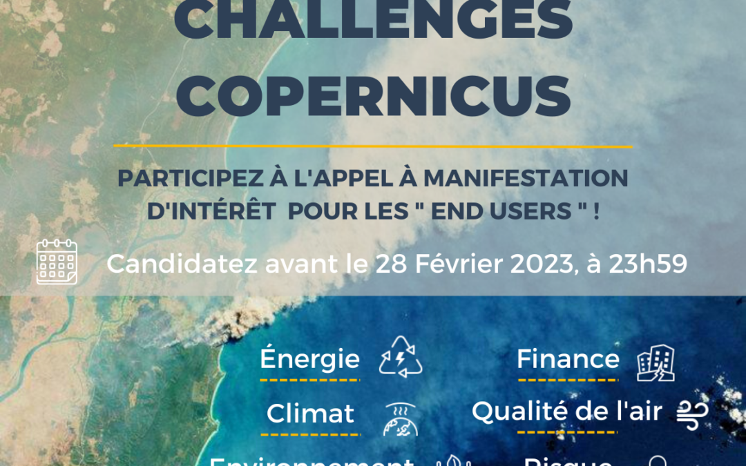 Appel à manifestation d’intérêt – Challenges Copernicus 2023 – End Users