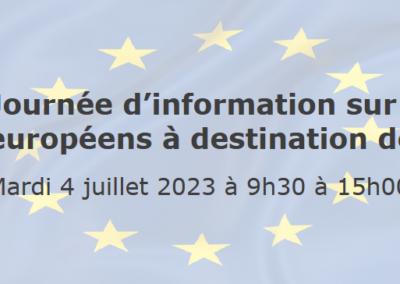 Journée d’information sur les financements européens à destination des entreprises