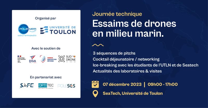 Journée technique : Essaims de drones en milieu marin