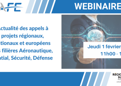 Webinaire Actualité des appels à projets régionaux, nationaux et européens