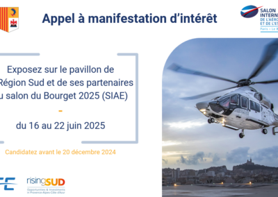 Exposez sur la pavillon de la Région Sud au salon du Bourget 2025