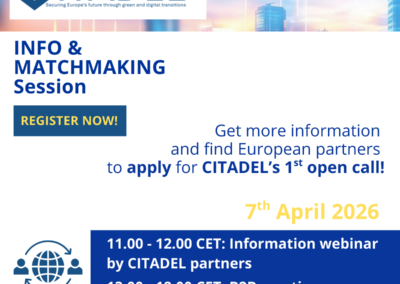 Session Info & Matchmaking – CITADEL Open Call #1