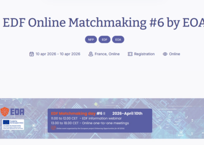 Fonds européen de défense – Matchmaking et préparation des projets EDF 2026